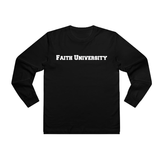 Men’s Black Faith University Longsleeve Tee